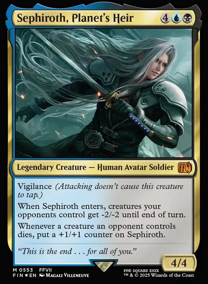 PRE ORDER Final Fantasy Magic the Gathering Sephiroth, Planet's Heir